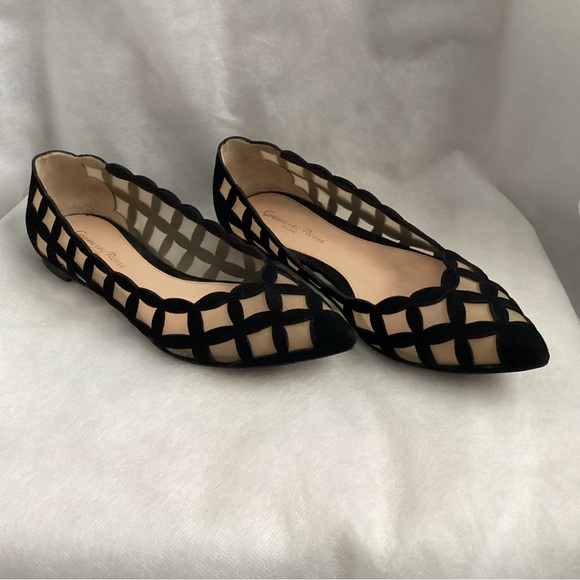 Gianvito Rossi Suede and Mesh Cutout Flats, Size 36.5 - Picture 2 of 12